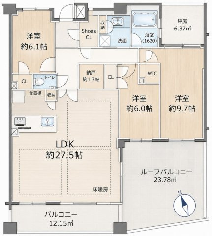 【間取り】 | プランヴェール等々力緑地
