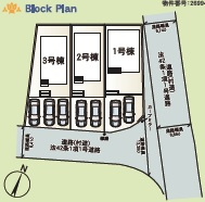 ♥♥読谷村大木第4-1号棟（全3棟）の区画図