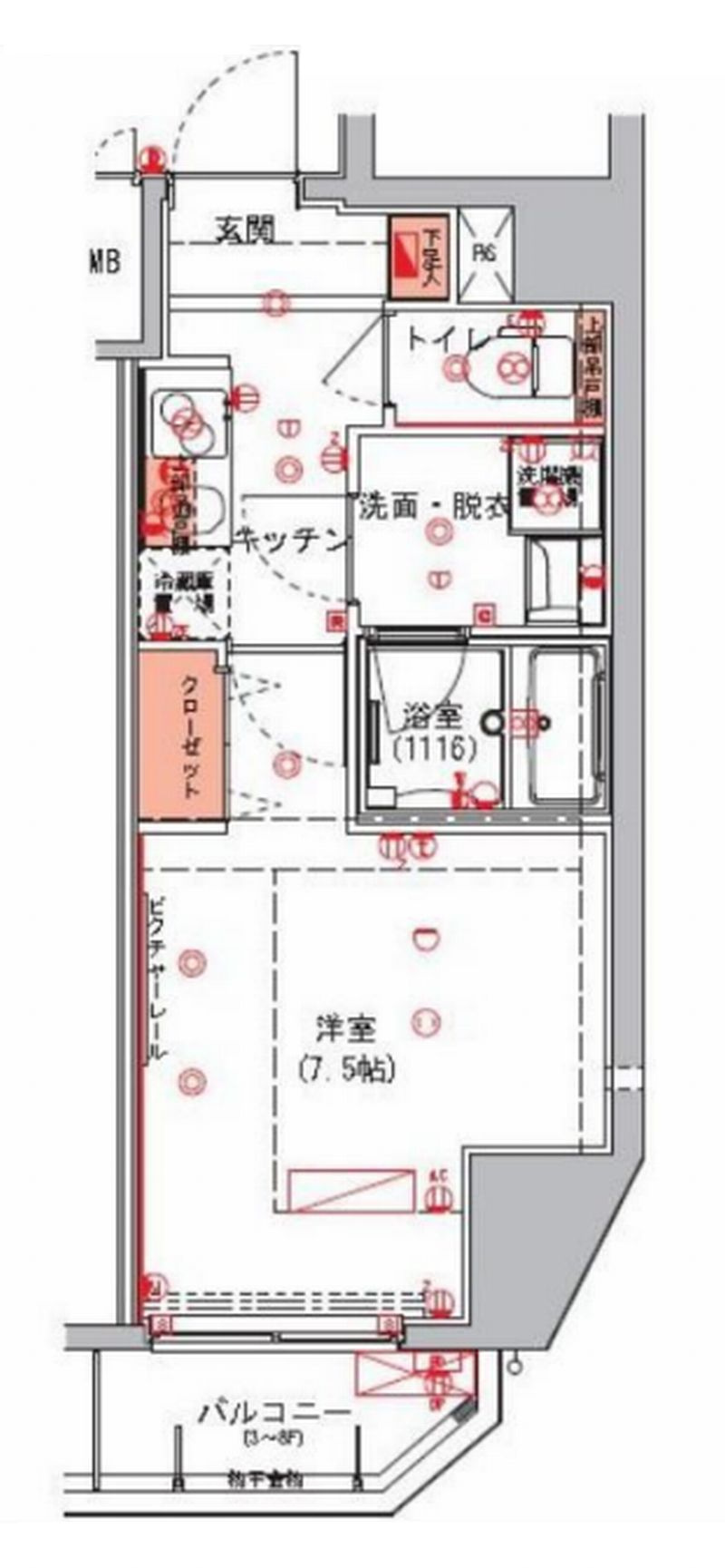 ハーモニーレジデンス東京イーストゲートの間取り