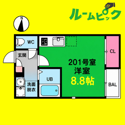 GRANDTIC黒川　名古屋市賃貸　仲介手数料無料の間取り