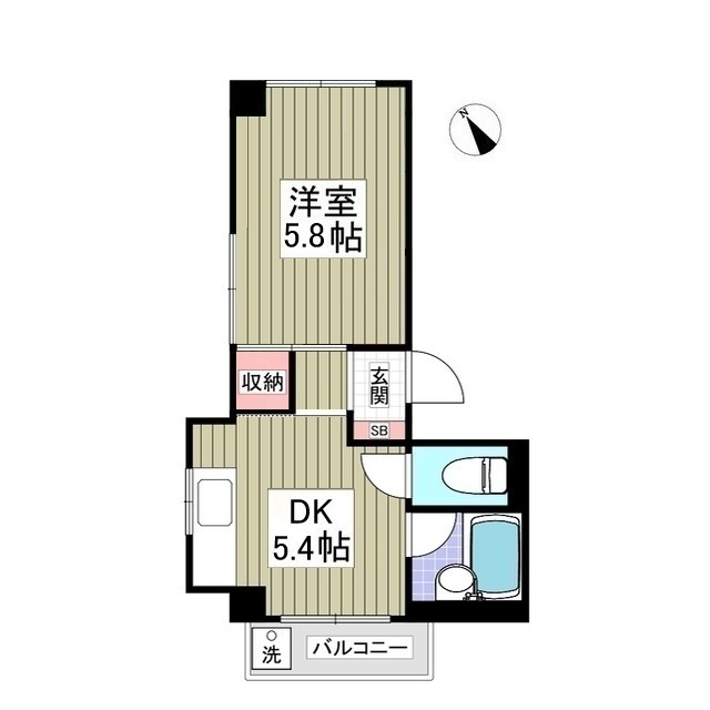 清新三興ハイツの間取り