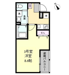 ベイルーム相模原清新セレーナの間取り