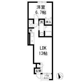 府中市天神町４丁目のアパートの間取り
