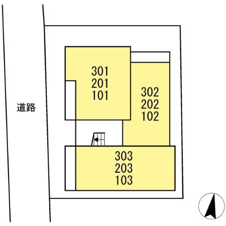 エクセリア田柄の区画図