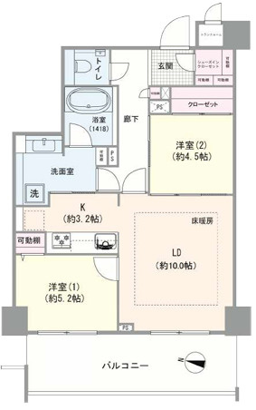 ザ・ライオンズ上野の森の間取り