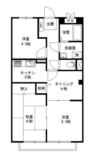 【間取り】 | サニーコート南台(サニーコートミナミダイ)