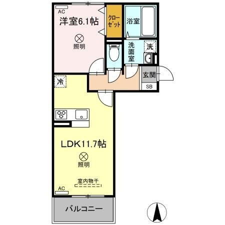メセタ　A棟の間取り
