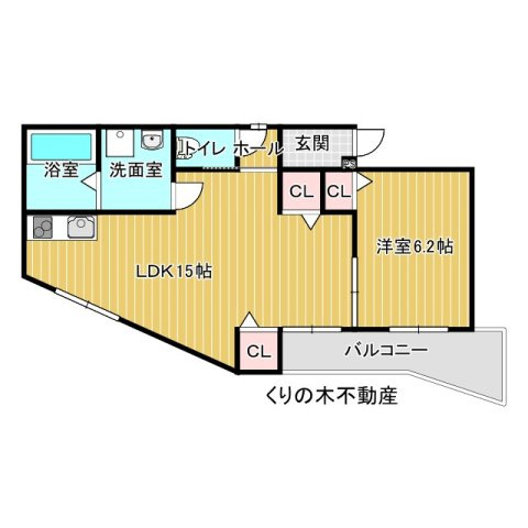 【間取り】 | Shimanami Hills | 1LDKのお部屋です