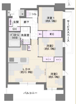 ウエリス千代田東神田の間取り