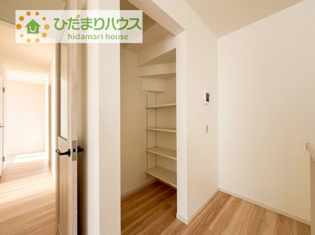 【収納】 | つくば市東光台2期　新築戸建　1号棟 | 便利なパントリー付きで散らかりがちなキッチンもすっきり片付きますね(^^)/