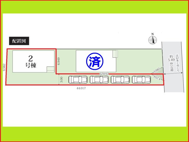 あま市七宝町川部出屋敷の新築一戸建の区画図|◇２号棟◇　　