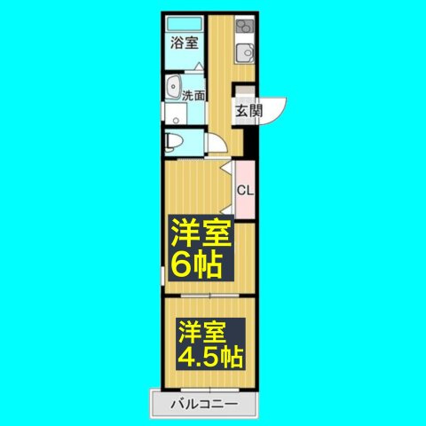 クレサス稚児宮.mの間取り