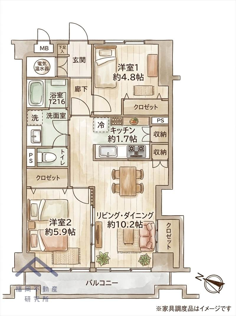 ライオンズマンション高砂第2の間取り