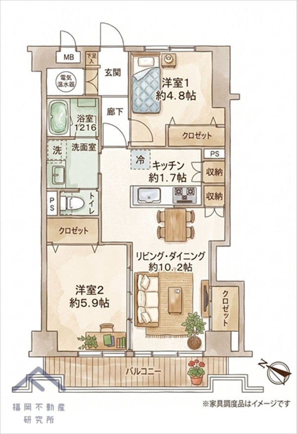 ライオンズマンション高砂第2の間取り