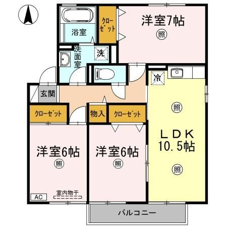 リヴェール　A棟の間取り