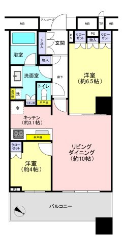Brillia Mare 有明 TOWER&GARDENの間取り