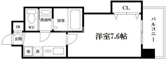 ラグゼ玉造Ⅰの間取り