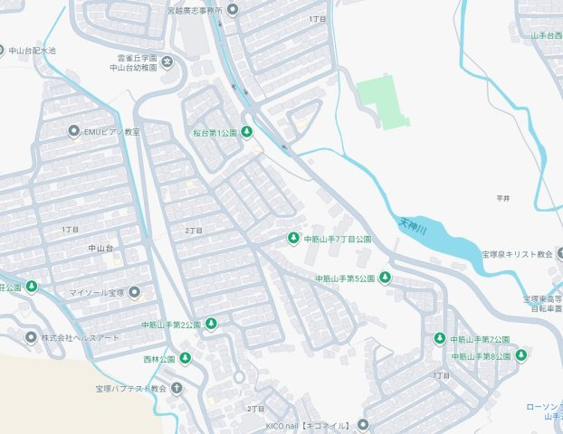 宝塚市中山台　第1期　新築一戸建ての地図