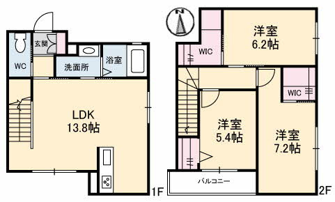 シャーメゾン伊島II の間取り