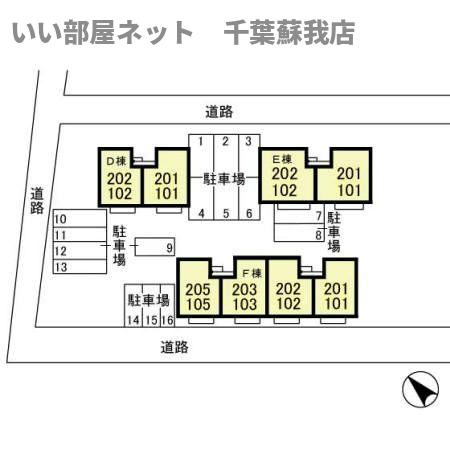 ウィステリアおゆみ野　Ｆの区画図