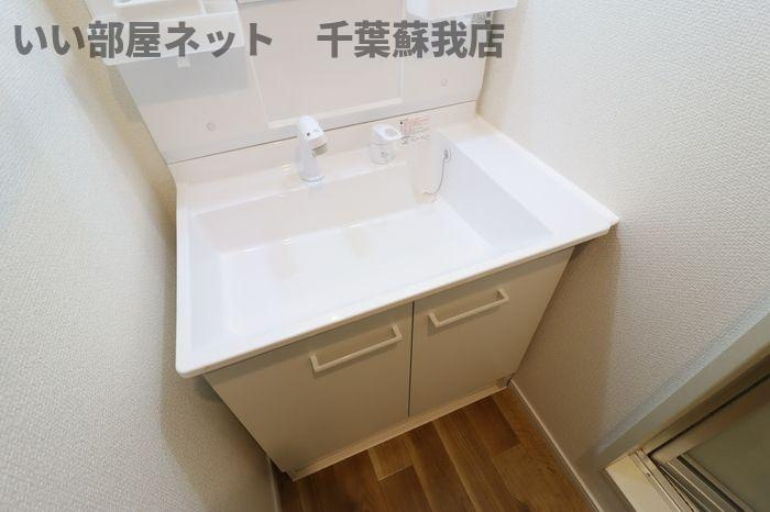 ウィステリアおゆみ野　Ｆの洗面所|使いやすい洗面所です