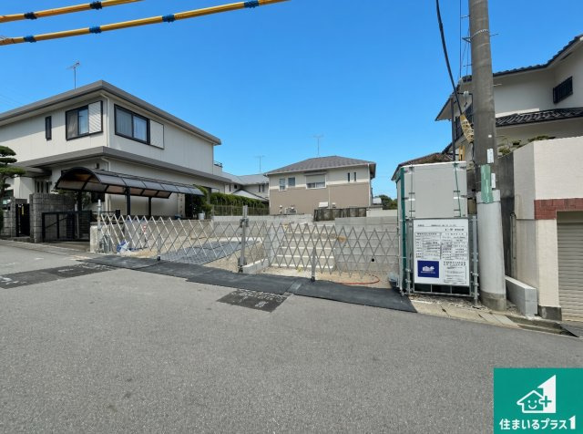 神戸市北区惣山町　新築一戸建ての外観|周辺は落ち着いた街並みの住宅地！子育てがしやすい住環境です！まだ未完成ですが、現地でしかわからない事もございます。是非一度ご覧ください。
