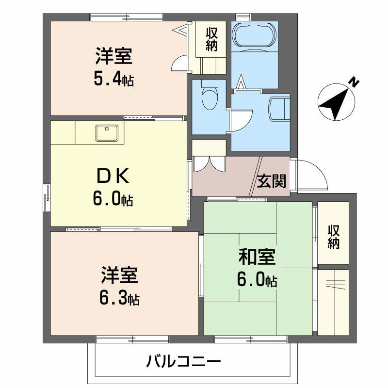 シャーメゾン大福　Ａ棟 の間取り