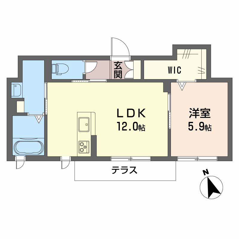 クレアージュ南方 の間取り