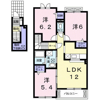 【間取り】 | プランタン　ソレイユＦ