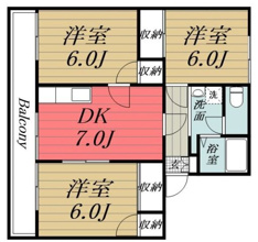 【間取り】 | 大崎台グリーンタウン6　B
