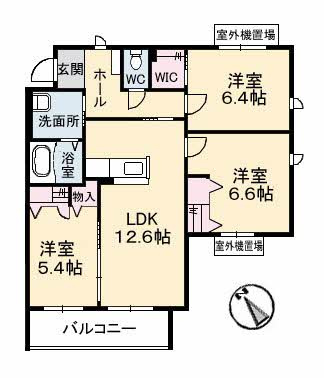 グランマスト高柳　Ａ棟 の間取り