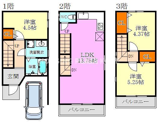 上池田１丁目貸家