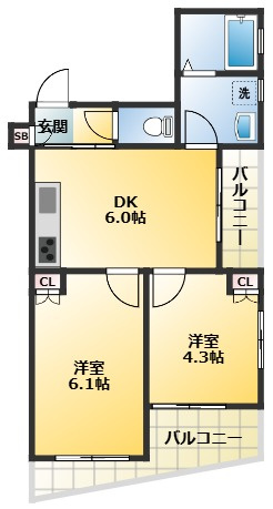 【間取り】 | エスポワール西が丘
