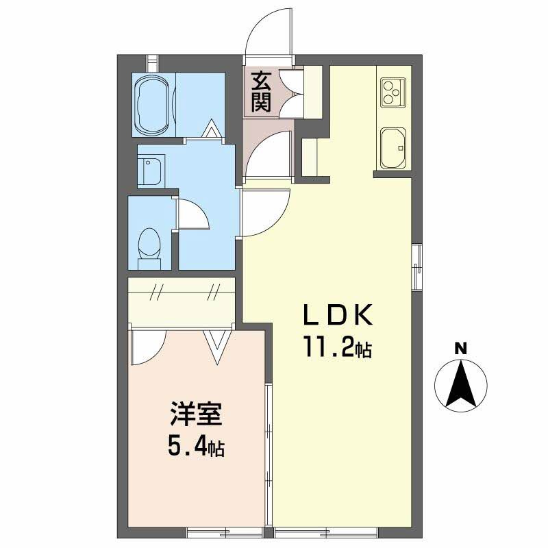 Ｔ．クレマチス．新保　Ｃ棟　 の間取り