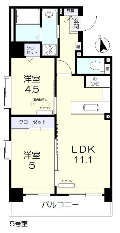 サンセール東古松Ⅱの間取り