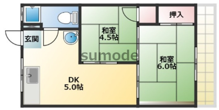 太陽ハイツの間取り