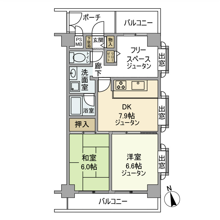 朝日パリオ東青梅の間取り