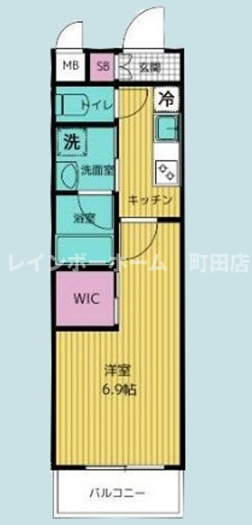 グランコモド小田急相模原※初期費用分割あと払いサービス利用可能物件の間取り