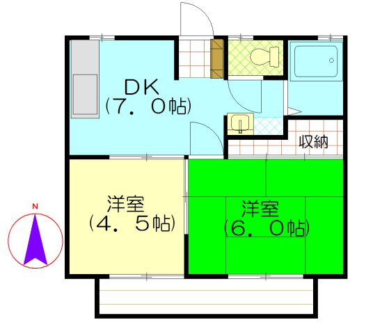 サニーハイツの間取り|間取図