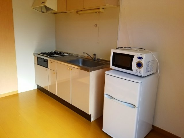 レオパレスさくらのキッチン|部屋によっては家具家電が付いておりません