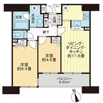 ライオンズマンション川崎宮前町の間取り