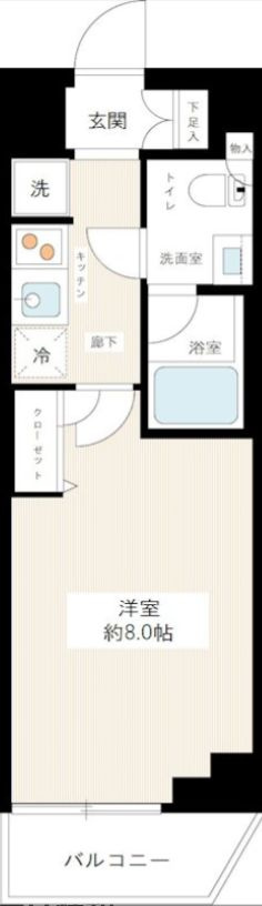 ハイズクレセール清澄白河の間取り