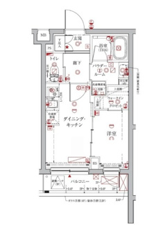 【間取り】 | クレイシアＩＤＺ中馬込 | 間取りです。