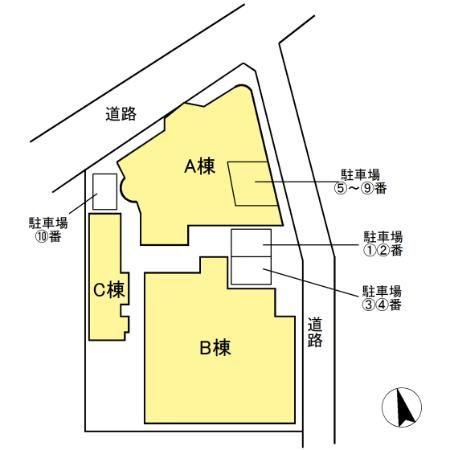 リド南麻布　B棟の区画図