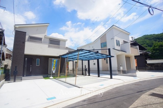 【外観】 | 八尾市神宮寺5丁目　【B号棟/全4棟】 | 【全4棟】駐車2台可能♪2階建て♪控除や減税が優遇、長期優良住宅認定物件！地震に強い家！設計＆建設住宅性能評価付きです☆