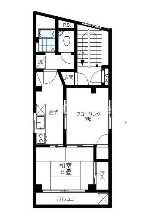 コーポ水谷の間取り