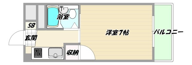 大阪市東淀川区西淡路１丁目の賃貸マンションの間取り