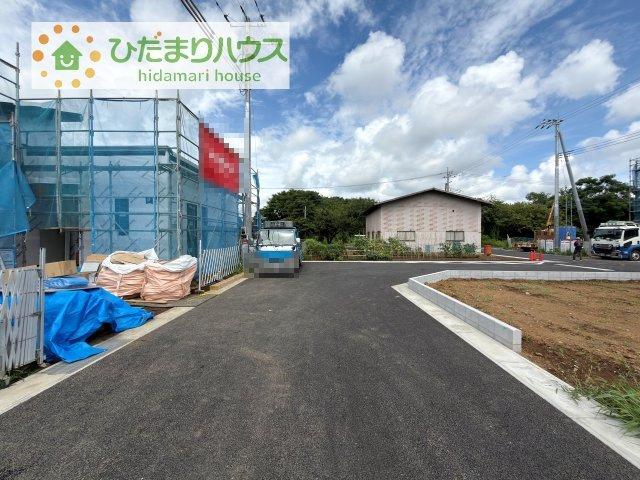 【前面道路含む現地写真】 | 土浦市高岡　新築戸建　4号棟 | 8/17撮影