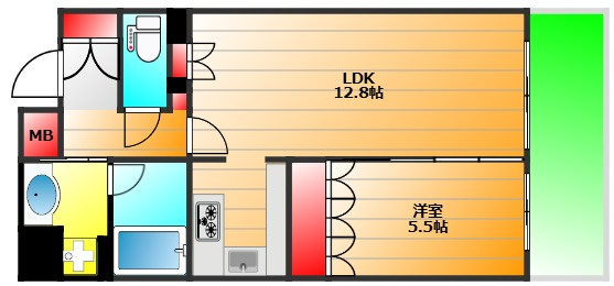 リーガル靭公園南の間取り|現状有姿　現在賃借人が居住中