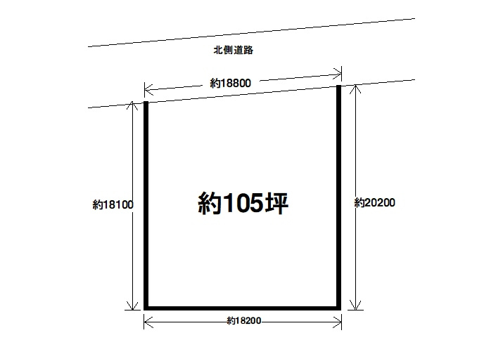 天理市柳本町貸土地の区画図